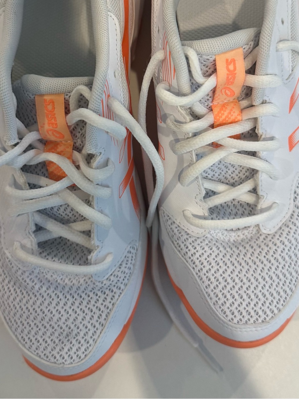 ASICS GEL-Rocket 12 Women’s 9 White Vivid Coral Volleyball Court Shoes